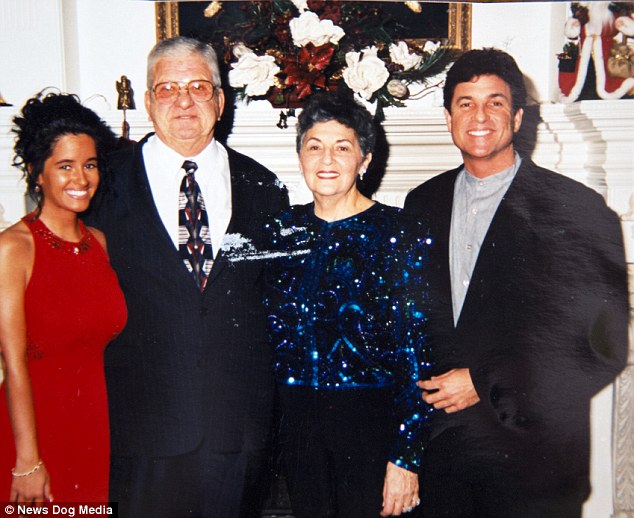 Nannette, pictured left, with her family when she was in her early 20s